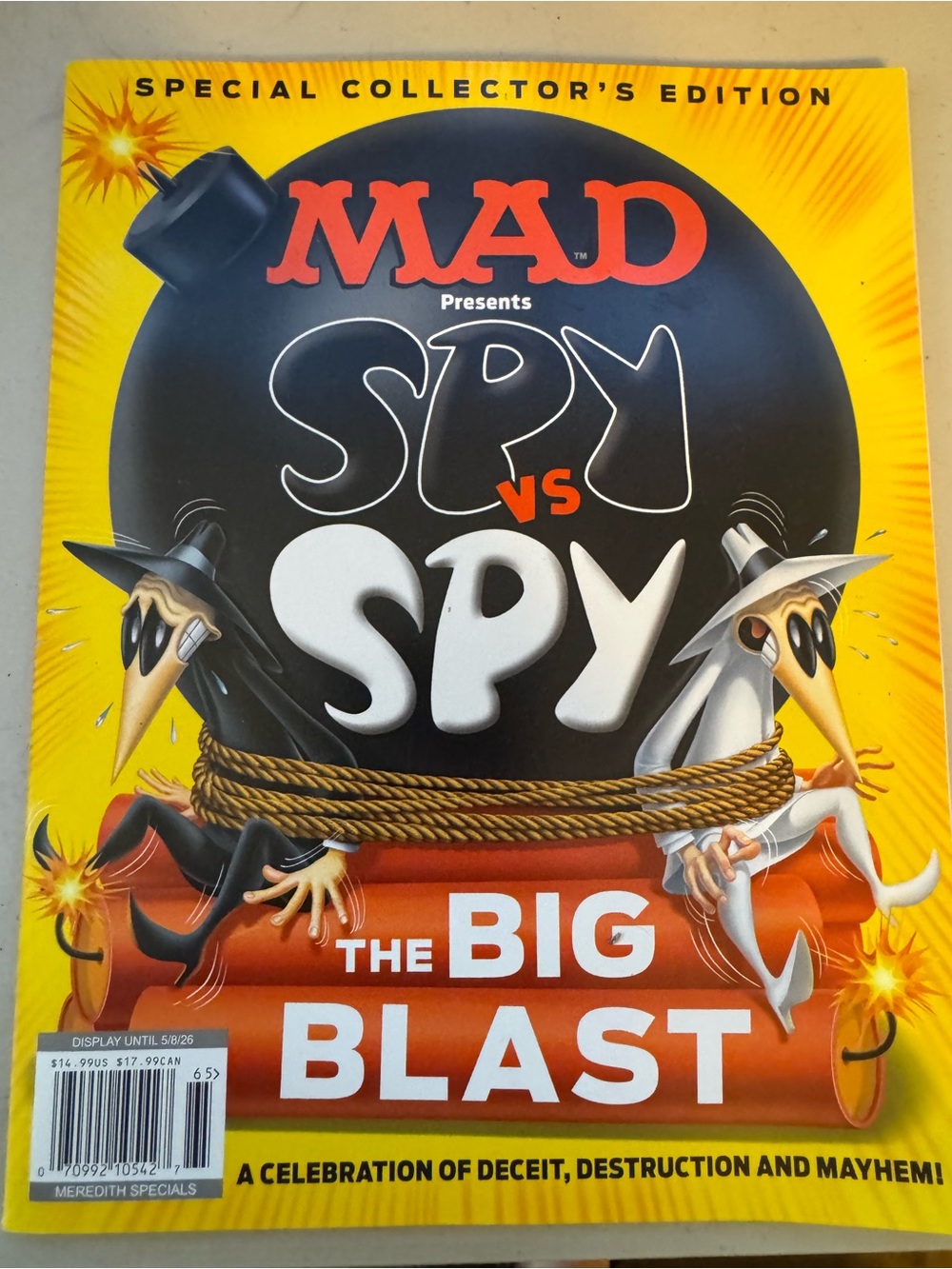 Mad Magazine, Spy vs Spy Kids One-Piece - Yellow Big Blast 💥
